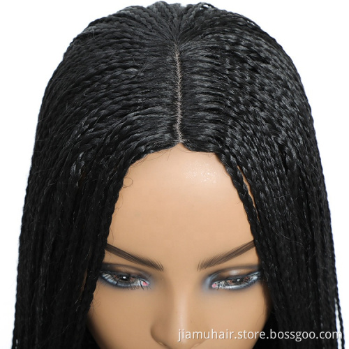 Ombre Blonde Braids Wigs Synthetic Box Braided Wigs Crochet Hair Braids for Women French Curl